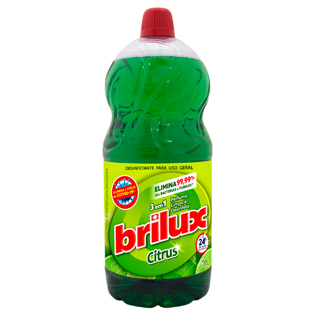 Desinfetante de uso geral Brilux Citrus 3 em 1 Translúcido Simplifica