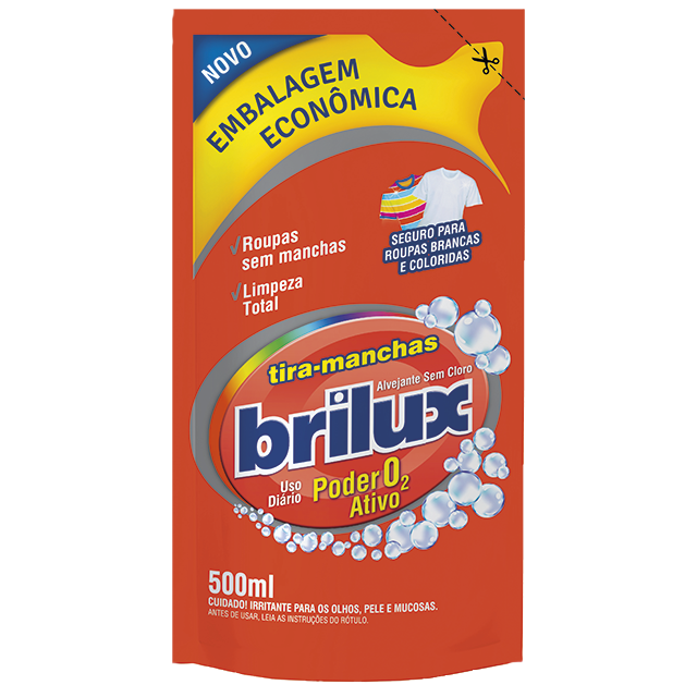 Tira Manchas Brilux Poder O2 Líquido Refil Simplifica Tá Limpo É Brilux